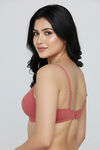 Zivame Padded Non Wired Medium Coverage Tshirt Bra - Faded Rose — thumbnail 5